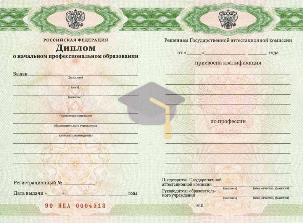 Диплом ПТУ с 2011 по 2026 годы